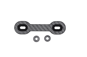 Position 1 RC Universal Carbon Fiber Wing Plate - Silver