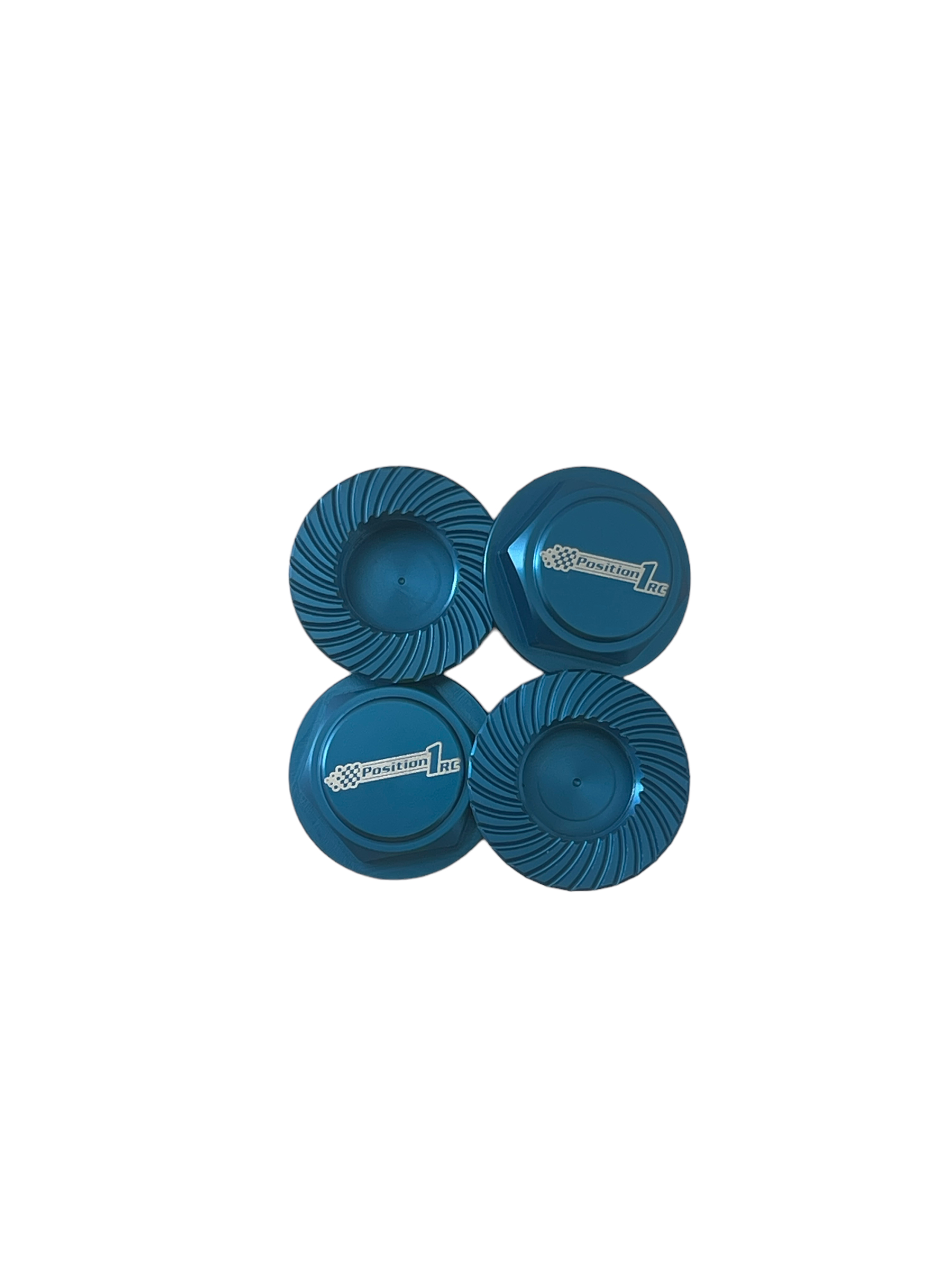 Position 1 RC Wheel Nut Set - Blue