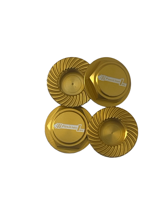 Position 1 RC Wheel Nut Set - Gold