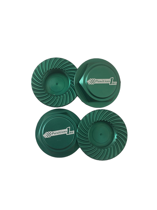 Position 1 RC Wheel Nut Set - Green