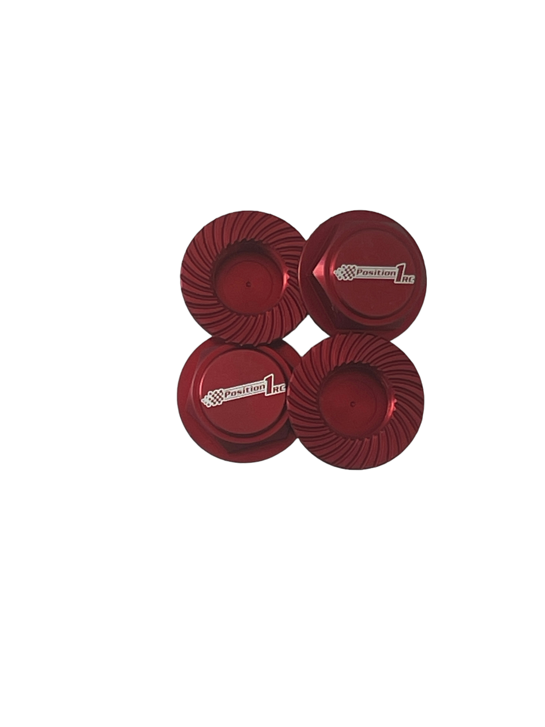 Position 1 RC Wheel Nut Set - Red